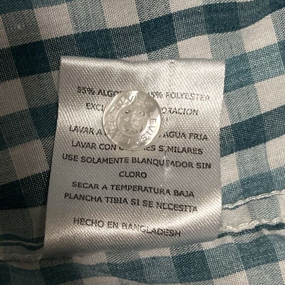 Levi’s Western Shirt Men's L Blue Gingham Plaid Checkered Button Up Rodeo Cowboy - Picture 12 of 17